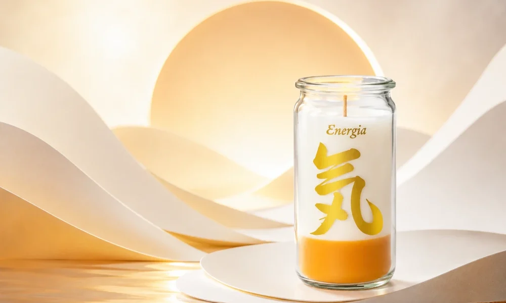 Candele con simboli: Energia